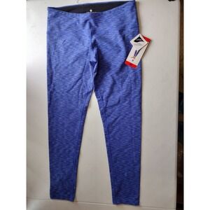 Tuff Athletics Womens Blue Space Dye Supplex Lycra Leggings Size M NWT
